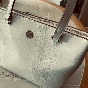 Anne Klein textured white purse